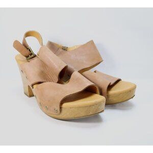 Korks by Kork-Ease Annaleigh Platform Wedge Clog‎ Sandals Size 9 M Dusty Rose